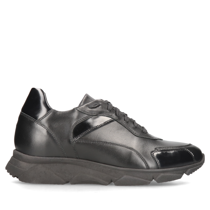 Czarne sneakersy podwyższające Joe +7 cm, Conhpol Dynamic, Konopka Shoes