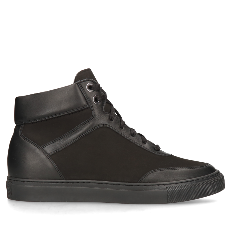 Czarne trzewiki podwyższające Xavier +6 cm, Conhpol Dynamic, Konopka Shoes