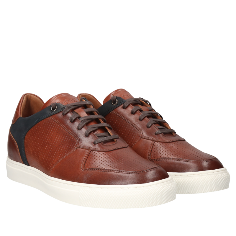 Brązowe sneakersy podwyższające Xavier +6 cm, Conhpol Dynamic - Polska produkcja, Sneakersy, SH2622-01, Konopka Shoes