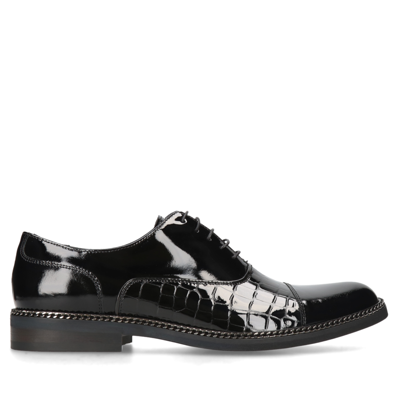 Czarne Oxfordy Oscar, Conhpol, Konopka Shoes