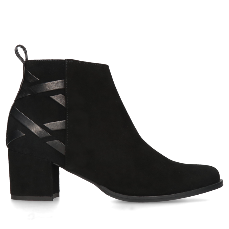 Czarne botki Hannah, Conhpol Bis p polska produkcja, Botki, BK5693-01, Konopka Shoes