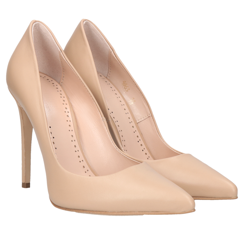 Beżowe szpilki Pandora, Conhpol Bis - polska produkcja, Szpilki, BI5697-01, Konopka Shoes