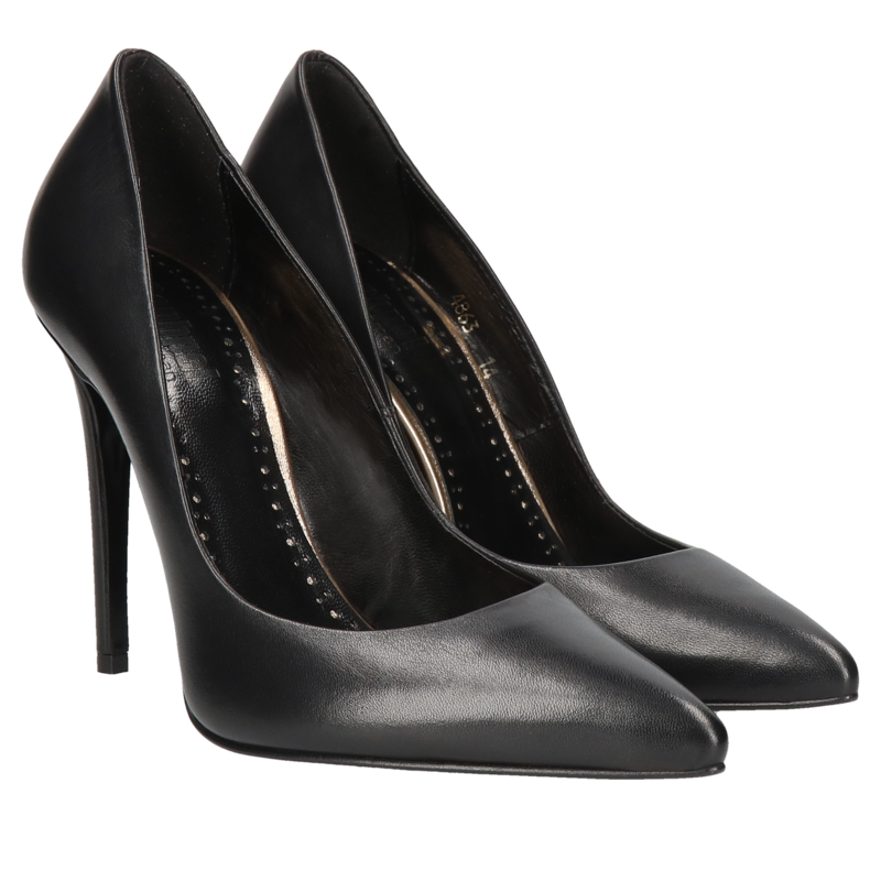 Czarne szpilki Pandora, Conhpol Bis - polska produkcja, Szpilki, BI5697-02, Konopka Shoes