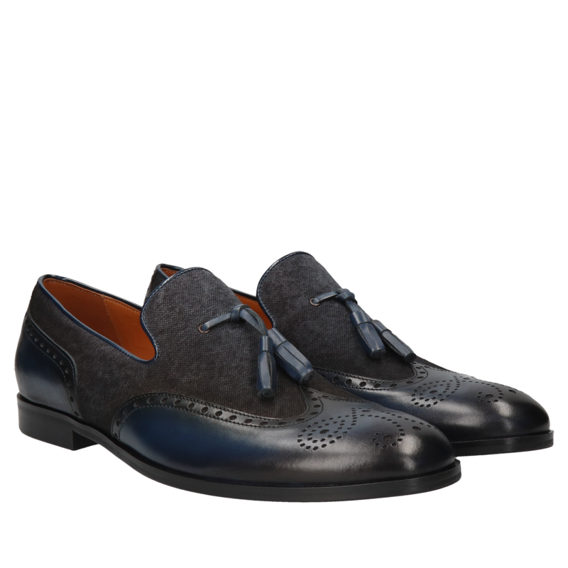 Granatowe casualowe, loafersy Hugo, Conhpol - polska produkcja, Mokasyny i loafersy, CE6265-01, Konopka Shoes Granatowe casualowe, loafersy Hugo, Conhpol - polska produkcja, Mokasyny i loafersy, CE6265-01, Konopka Shoes