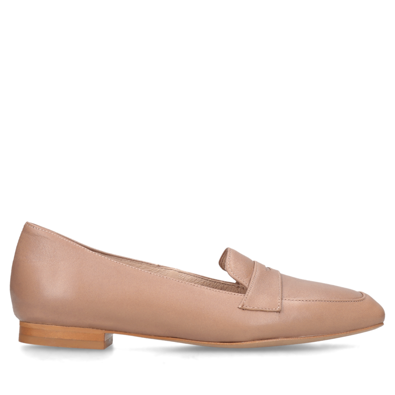 Beżowe loafersy Tania, Mokasyny i loafersy, LZ0003-02, Konopka Shoes