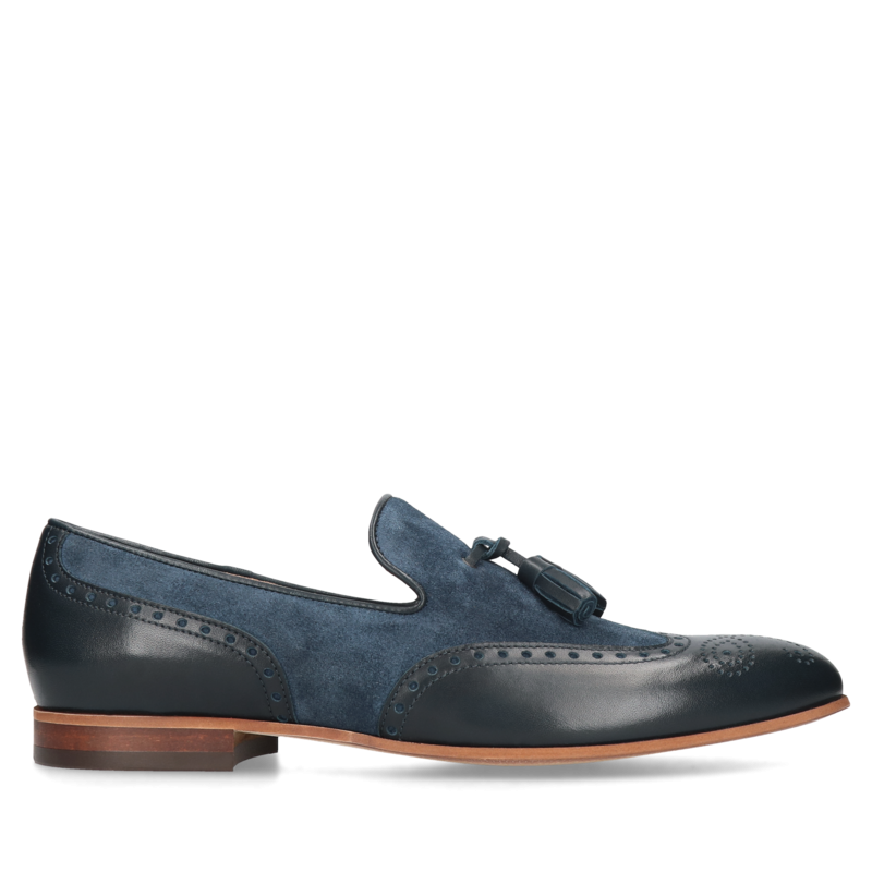 Granatowe casualowe, loafersy Hugo, Conhpol - polska produkcja, Mokasyny i loafersy, CE6270-01, Konopka Shoes