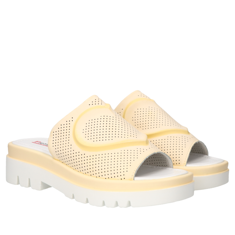 Żółte klapki Wiwiana, Artiker, Konopka Shoes