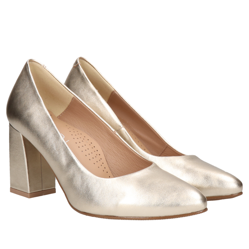 Złote czółenka Lindsay, Conhpol Relax - polska produkcja, Czółenka, RE2629-06, Konopka Shoes Złote czółenka Lindsay, Conhpol Relax - polska produkcja, Czółenka, RE2629-06, Konopka Shoes