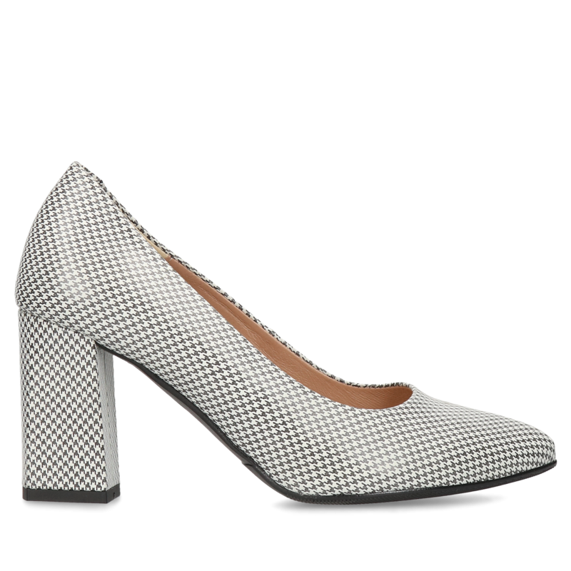 Biało-czarne czółenka Lindsay, Conhpol Relax - polska produkcja, Czółenka, RE2629-07, Konopka Shoes Biało-czarne czółenka Lindsay, Conhpol Relax - polska produkcja, Czółenka, RE2629-07, Konopka Shoes
