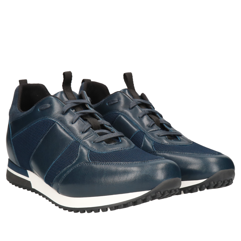 Granatowe sneakersy podwyższające Cyrus +7 cm, Conhpol Dynamic - Polska produkcja, Sneakersy, SH2638-01, Konopka Shoes