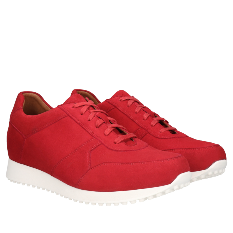 Czerwone sneakersy podwyższające Cyrus +7 cm, Conhpol Dynamic, Konopka Shoes