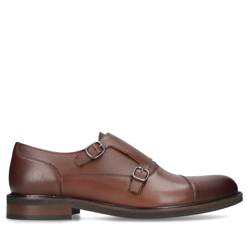 Brązowe casualowe, półbuty Oscar, Conhpol - polska produkcja, Monki, CE6281-01, Konopka Shoes