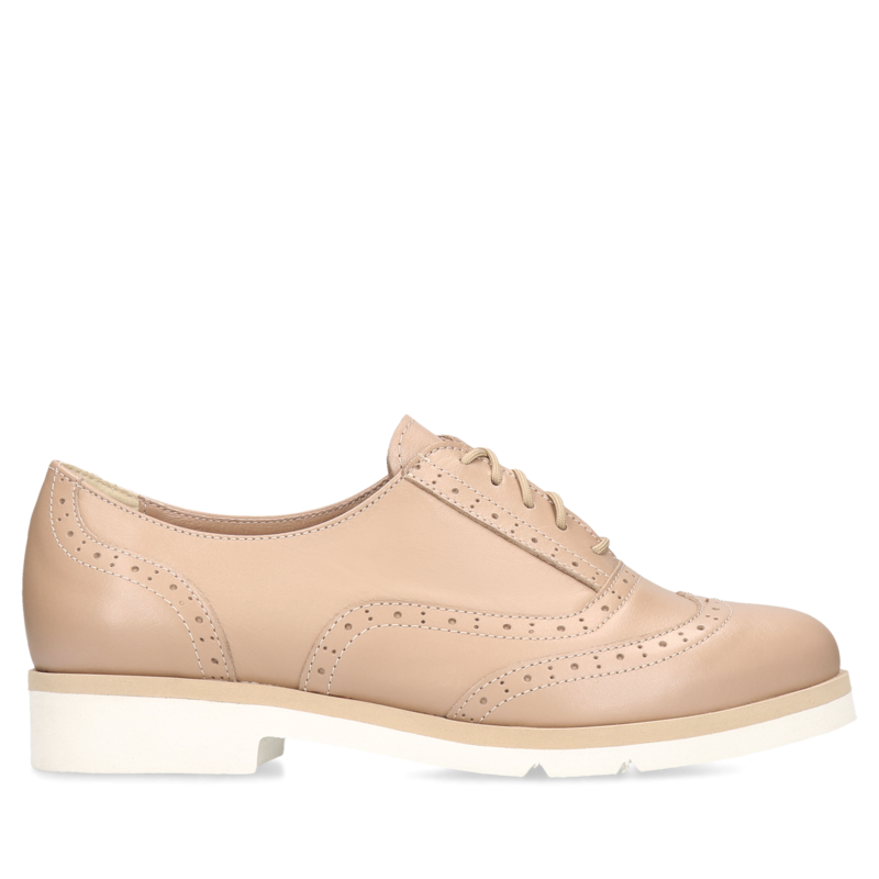 Beżowe oksfordy Liliana, Conhpol Relax - polska produkcja, Półbuty, RE2659-02, Konopka Shoes Beżowe oksfordy Liliana, Conhpol Relax - polska produkcja, Półbuty, RE2659-02, Konopka Shoes