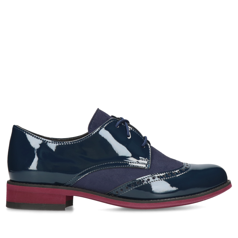 Granatowe oksfordy Emma, Conhpol Relax, Konopka Shoes