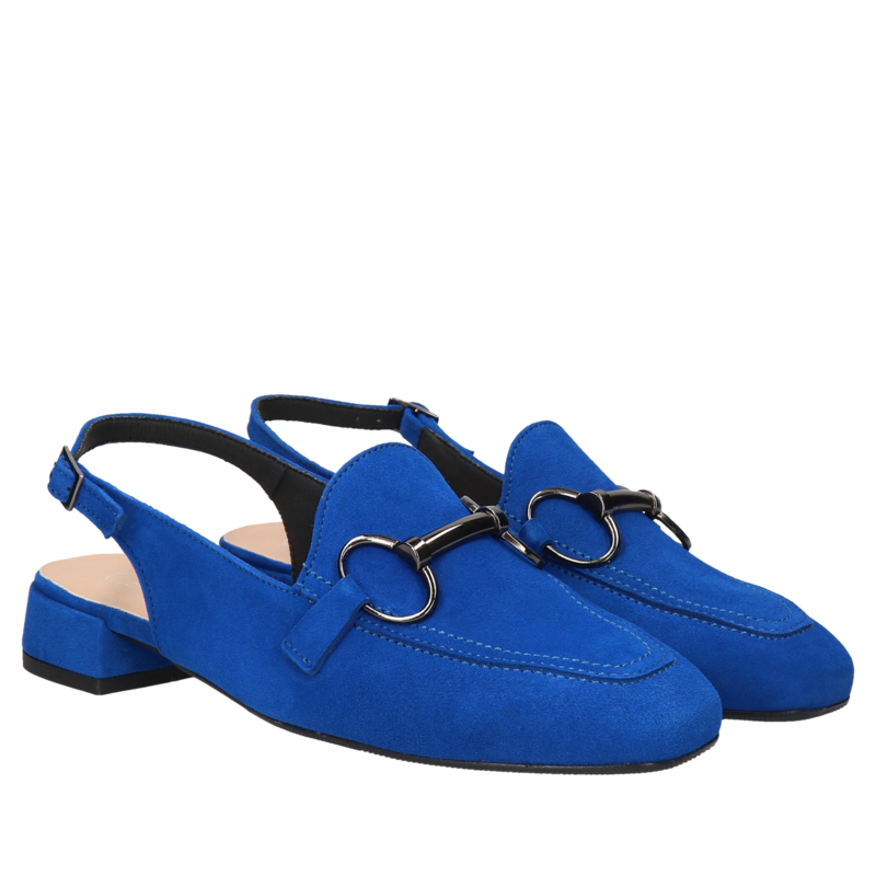 Kobaltowe mokasyny Luisa, Conhpol Relax - polska produkcja, Mokasyny i loafersy, RE2670-02, Konopka Shoes