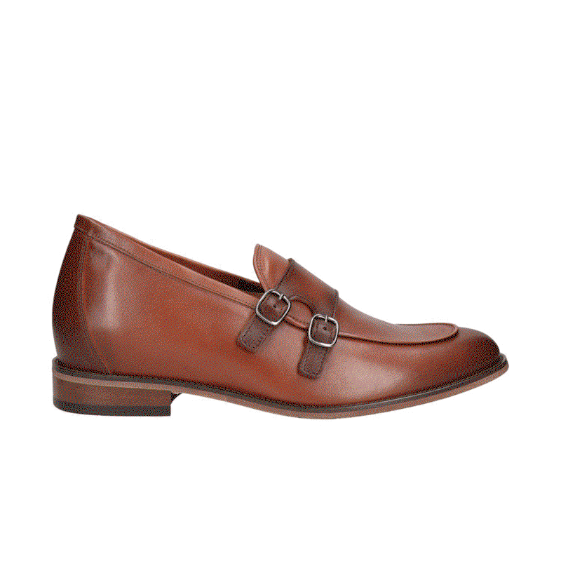 Brązowe buty podwyższające Luis +7 cm, Conhpol - Polski producent, Loafersy podwyższajace, CH6296-01, Konopka Shoes