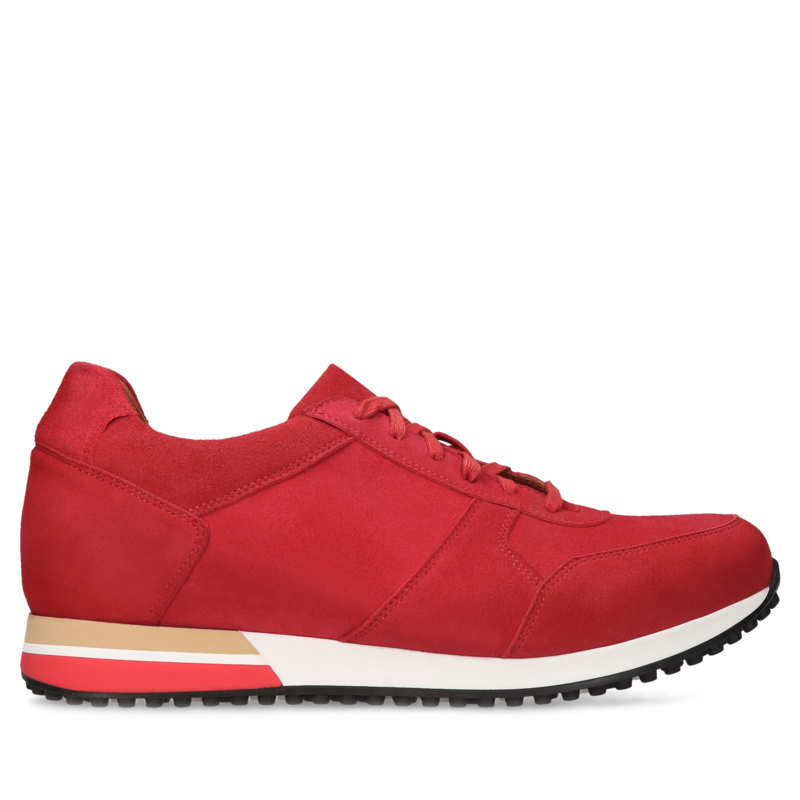 Czerwone sneakersy podwyższające Cyrus +7 cm, Conhpol Dynamic - Polska produkcja, Sneakersy, SH2642-03, Konopka Shoes