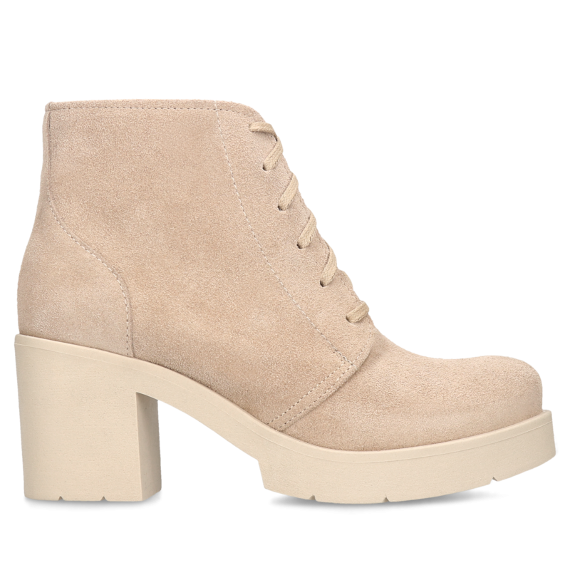 Beżowe botki Tekla, Conhpol Relax - polska produkcja, Botki, RE2691-01, Konopka Shoes Beżowe botki Tekla, Conhpol Relax - polska produkcja, Botki, RE2691-01, Konopka Shoes