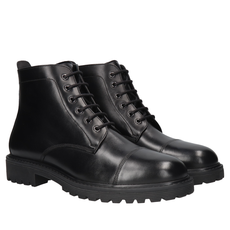 Czarne trzewiki Cesare, Conhpol - polska produkcja, Trzewiki, CK6303-02, Konopka Shoes Czarne trzewiki Cesare, Conhpol - polska produkcja, Trzewiki, CK6303-02, Konopka Shoes