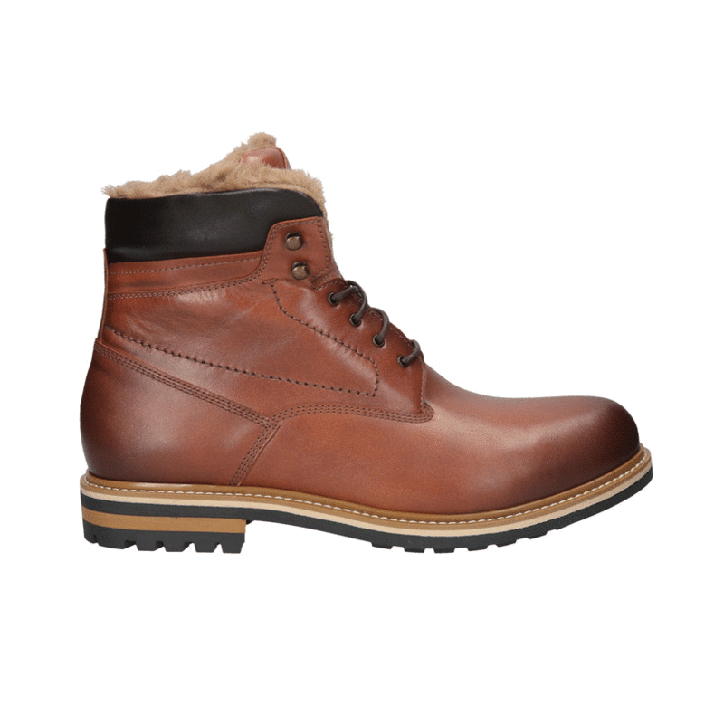 Męskie trzewiki zimowe z naturalnym futrem z barana, wygodne i ciepłe, Conhpol, Konopka Shoes