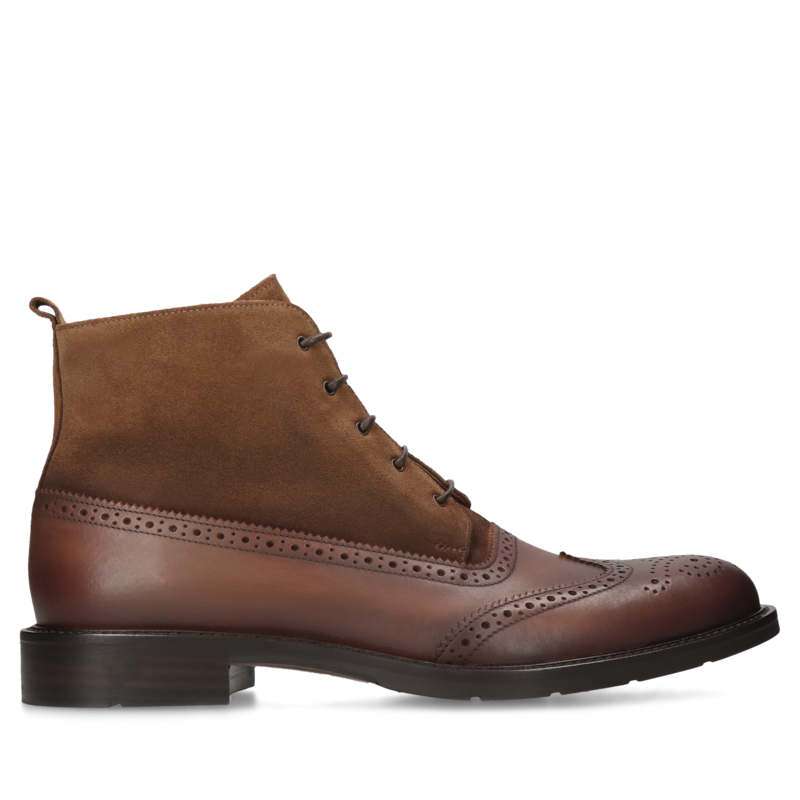 Brązowe trzewiki Marceli II, Conhpol - Polska produkcja, Trzewiki, CE6309-01, Konopka Shoes