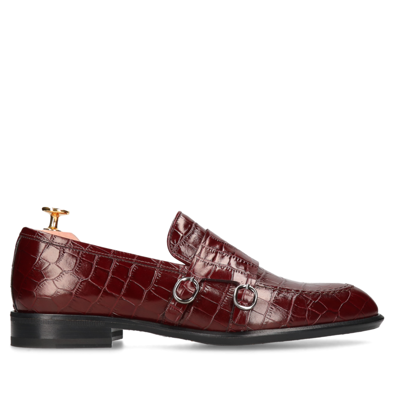 Bordowe loafersy Wiliam Gold Collection, Conhpol - polska produkcja, CG4453-02, Loafersy i mokasyny, Konopka Shoes