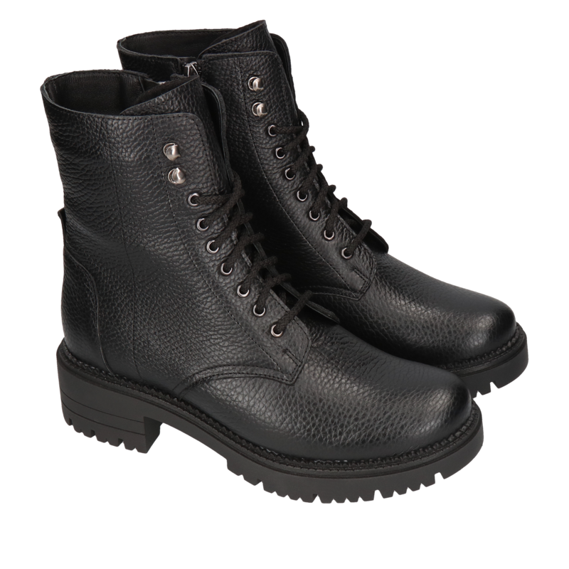 Czarne botki Linda, Conhpol Relax - polska produkcja, Trapery i workery, RK2707-01, Konopka Shoes Czarne botki Linda, Conhpol Relax - polska produkcja, Trapery i workery, RK2707-01, Konopka Shoes