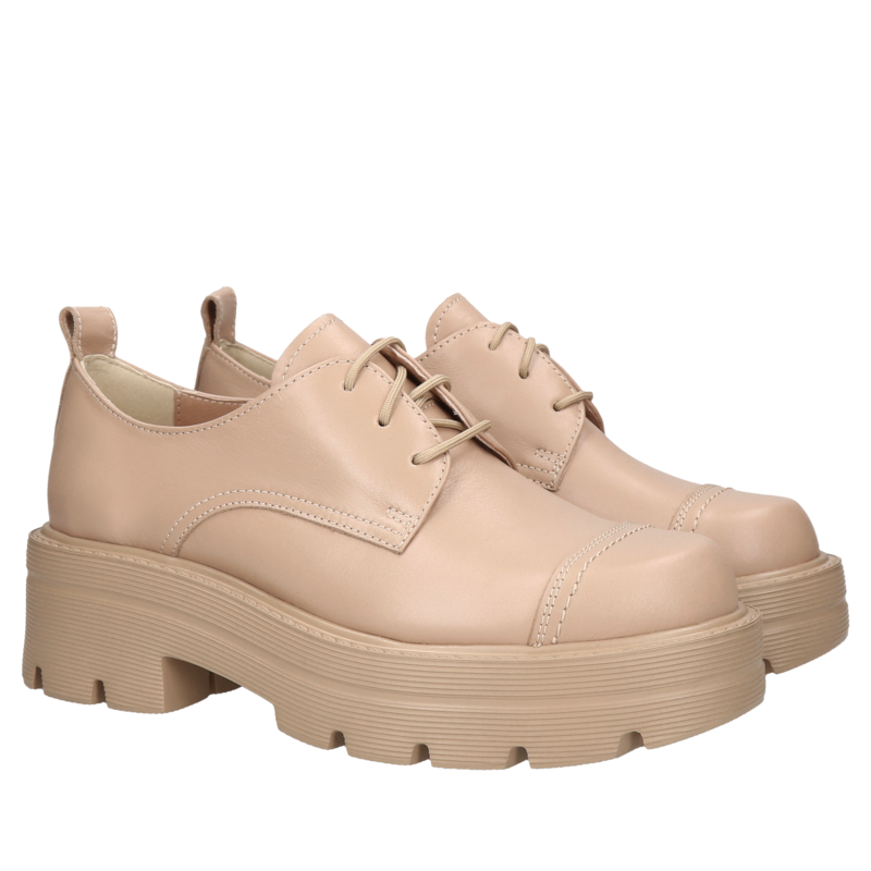 Beżowe półbuty Sandy, Conhpol Relax, Konopka Shoes Beżowe półbuty Sandy, Conhpol Relax, Konopka Shoes