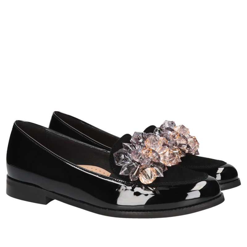 Czarne loafersy Julia, Conhpol Relax, Konopka Shoes Czarne loafersy Julia, Conhpol Relax, Konopka Shoes