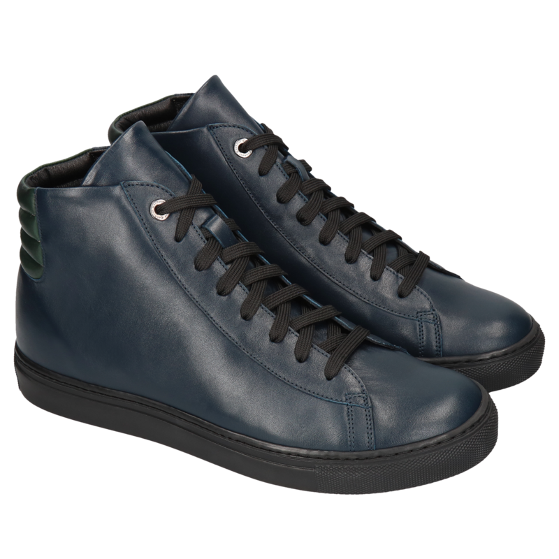 Granatowe trzewiki podwyższające Xavier +6 cm, Conhpol Dynamic - polska produkcja, Trzewiki, SH2591-03, Konopka Shoes