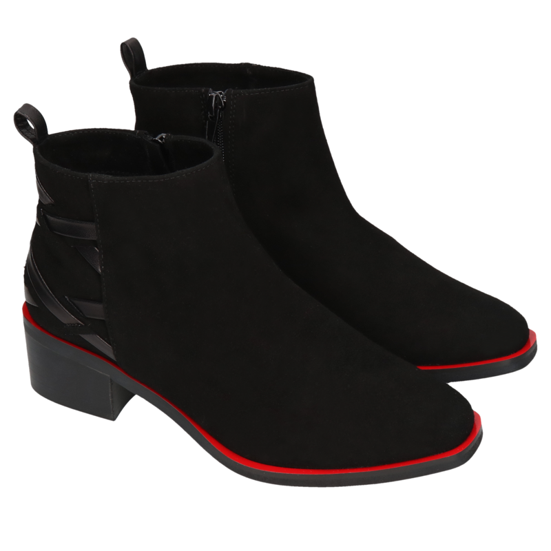 Czarne botki Yasemin, Conhpol Bis - polska produkcja, Botki, BK5730-01, Konopka Shoes Czarne botki Yasemin, Conhpol Bis - polska produkcja, Botki, BK5730-01, Konopka Shoes