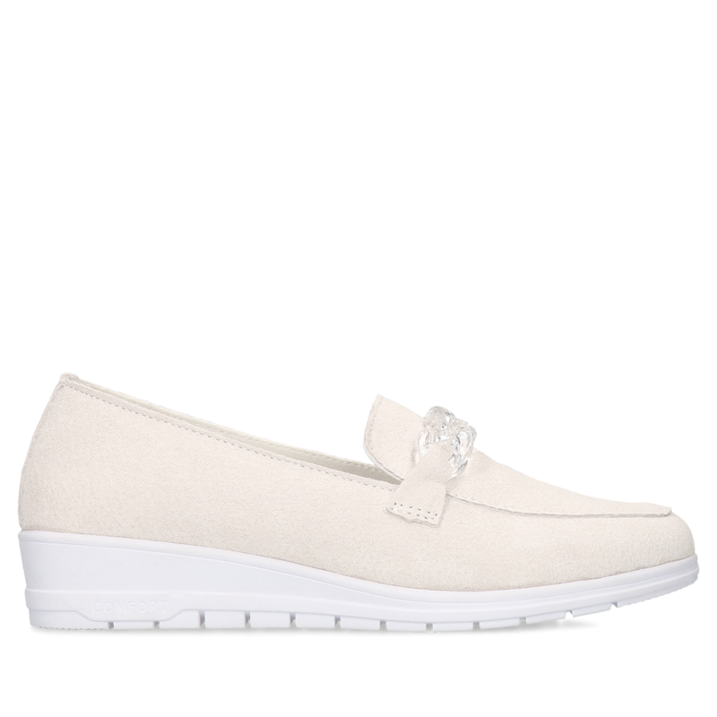 Beżowe loafersy Nelly, Mokasyny i loafersy, HB0147-01, Konopka Shoes Beżowe loafersy Nelly, Mokasyny i loafersy, HB0147-01, Konopka Shoes