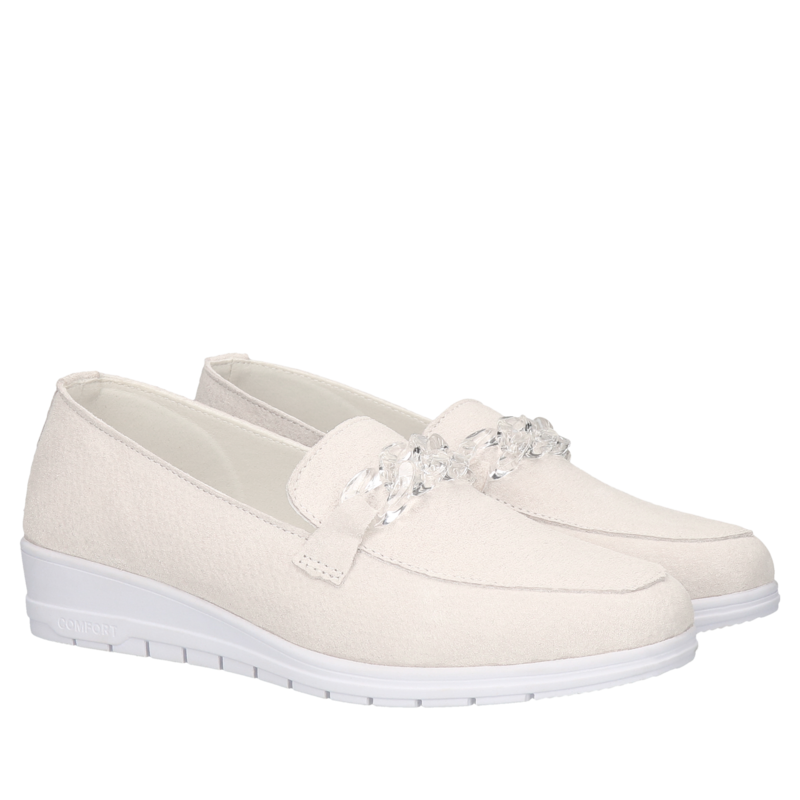Beżowe loafersy Nelly, Mokasyny i loafersy, HB0147-01, Konopka Shoes Beżowe loafersy Nelly, Mokasyny i loafersy, HB0147-01, Konopka Shoes