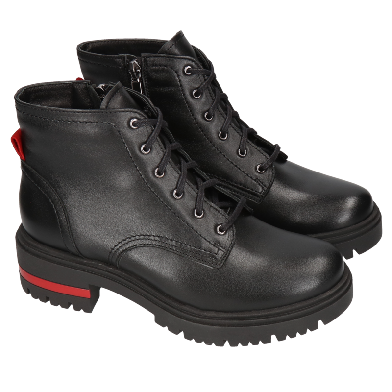 Czarne botki Linda, Conhpol Relax - polska produkcja, Trapery i workery, RK2728-01, Konopka Shoes Czarne botki Linda, Conhpol Relax - polska produkcja, Trapery i workery, RK2728-01, Konopka Shoes