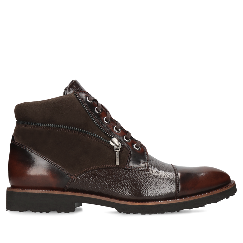 Brązowe trzewiki Louis, Conhpol Dynamic - polska produkcja, SK2584-05, Trzewiki, Konopka Shoes