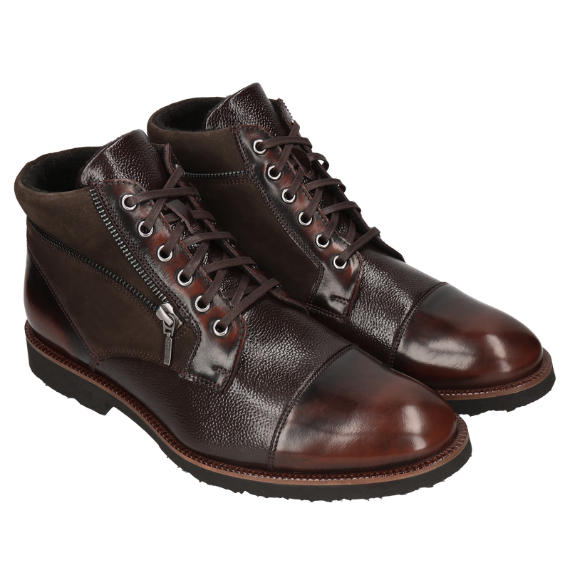 Brązowe trzewiki Louis, Conhpol Dynamic - polska produkcja, SK2584-05, Trzewiki, Konopka Shoes