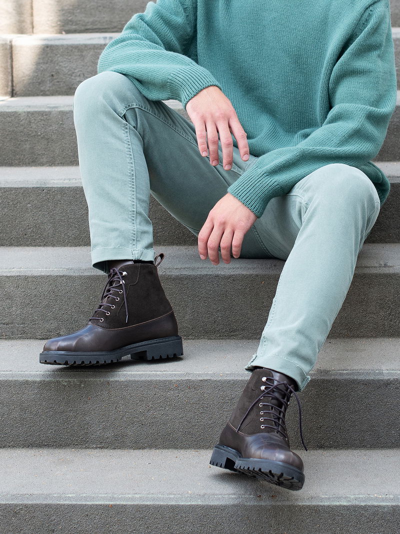 Brązowe trzewiki Aksel, Conhpol - polska produkcja, Trzewiki, CK6304-01, Konopka Shoes Brązowe trzewiki Aksel, Conhpol - polska produkcja, Trzewiki, CK6304-01, Konopka Shoes
