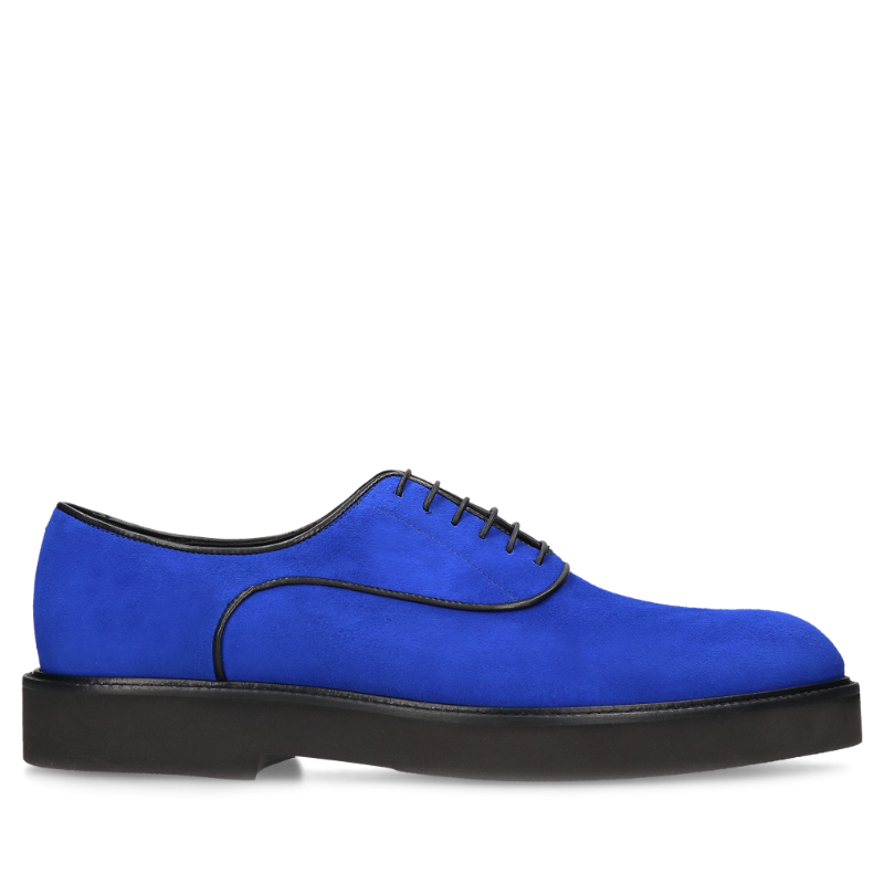 Niebieskie casualowe, półbuty Elon, Conhpol - polska produkcja, Oxford, CE6333-01, Konopka Shoes