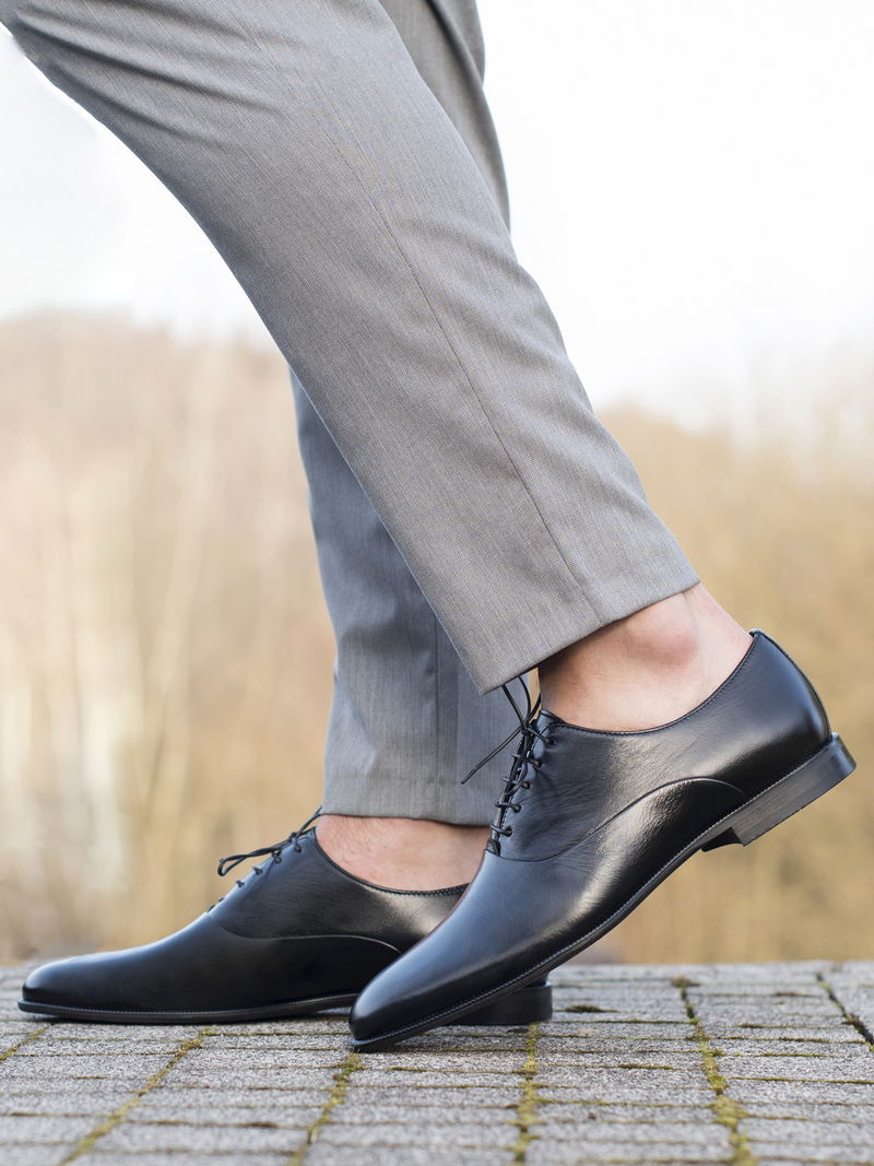 Czarne oxfordy Hugo, Conhpol, Konopka Shoes Czarne oxfordy Hugo, Conhpol, Konopka Shoes