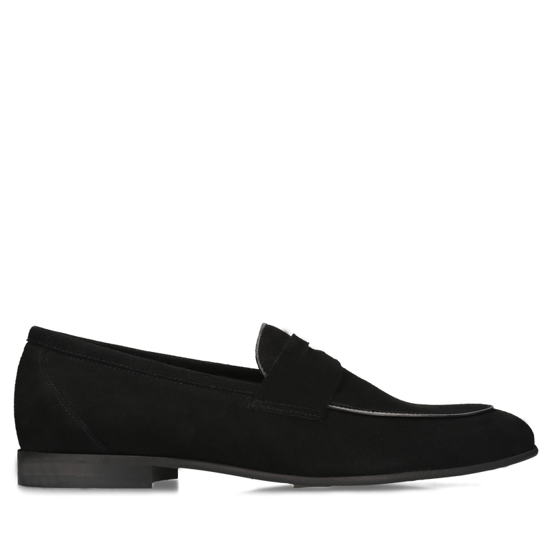 Czarne, casualowe loafersy Hugo, Conhpol - polska produkcja, CE6095-03, Mokasyny i loafersy, Konopka Shoes