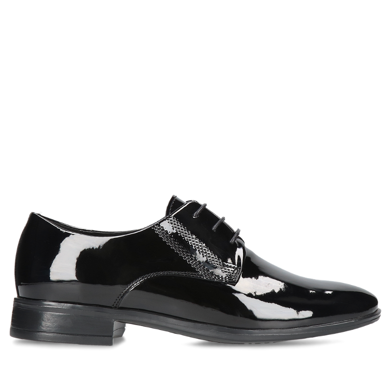 Czarne buty komunijne Karol, Conhpol, Buty komunijne dla chłopca, CE6205-04, Konopka Shoes
