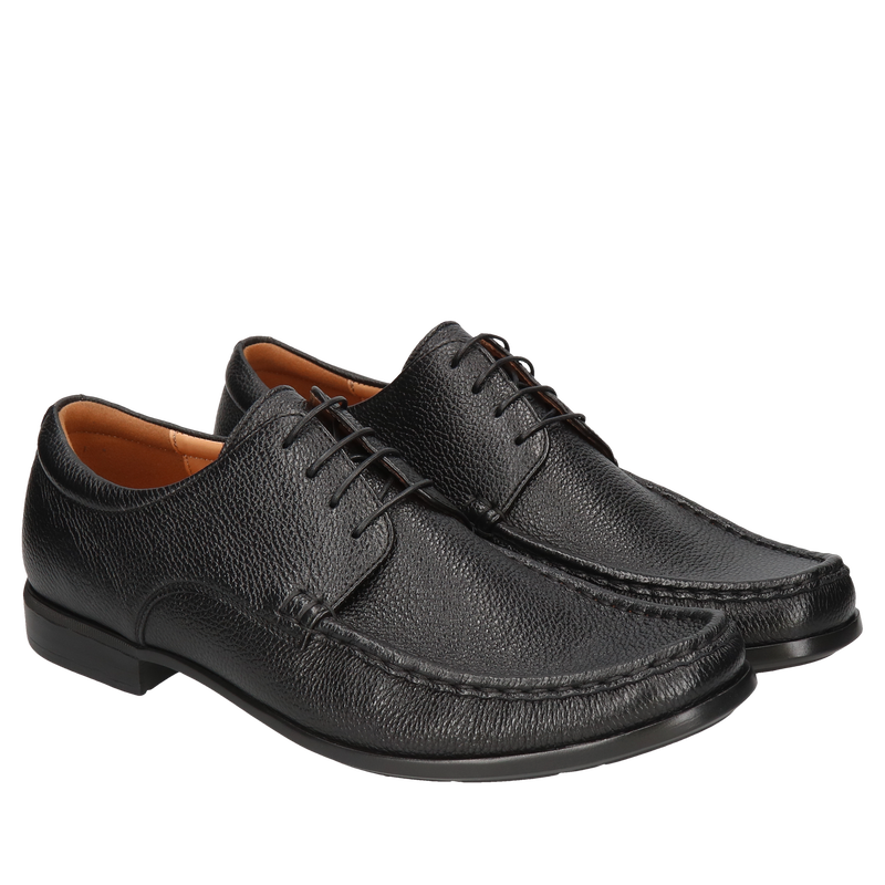 Czarne mokasyny Adriano, Conhpol - polska produkcja, CE6342-01, Derby, Konopka Shoes