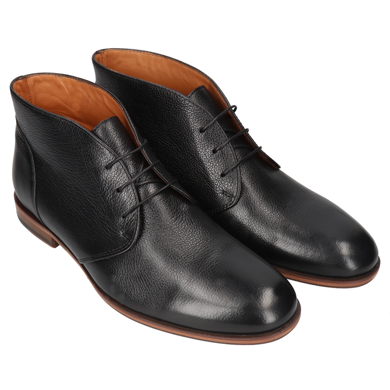 Czarne trzewiki Nicolas, Conhpol - Polska produkcja, Trzewiki, CE5820-02, Konopka Shoes