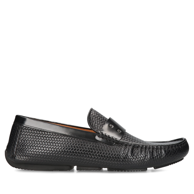 Czarne casualowe, mokasyny Vincenzo, Conhpol - polska produkcja, Mokasyny i loafersy, CE6339-02, Konopka Shoes