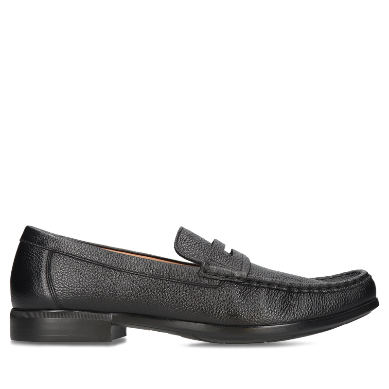 Czarne casualowe, mokasyny Adriano, Conhpol - polska produkcja, Mokasyny i loafersy, CE6340-01, Konopka Shoes