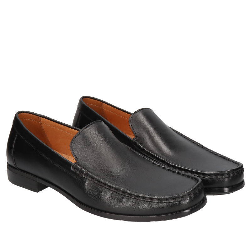 Czarne mokasyny Adriano, Conhpol - polska produkcja, CE6341-01, Mokasyny i Loafersy, Konopka Shoes