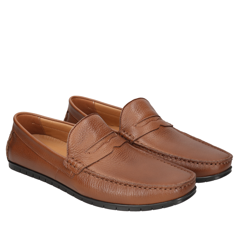 Brązowe mokasyny Federico, Conhpol - polska produkcja, SD2663-01, Mokasyny i loafersy, Konopka Shoes