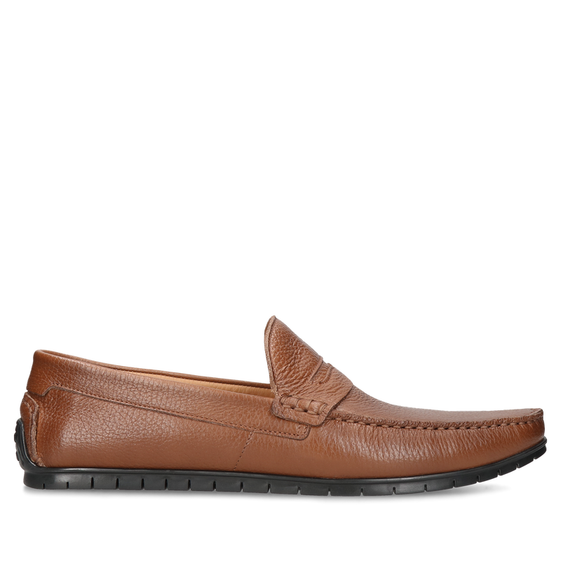 Brązowe mokasyny Federico, Conhpol - polska produkcja, SD2663-01, Mokasyny i loafersy, Konopka Shoes