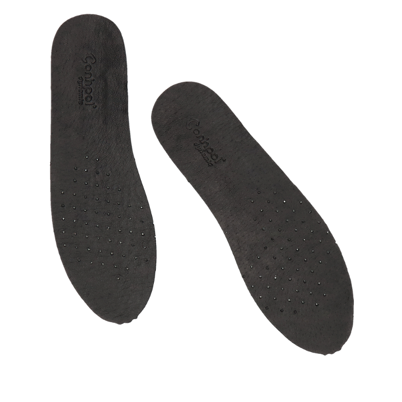 Czarne wkładki wykonane z naturalnej skóry licowej, DO0100-03, Konopka Shoes