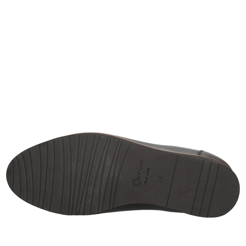 Czarne, casualowe buty podwyższające, męskie półbuty ze skóry licowej, Conhpol, Konopka Shoes